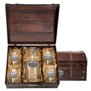 Elephant Capitol Decanter Chest Set by Heritage Metalworks
