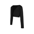 thumbnail image 2 of Women's Open Front Knit Cropped Bolero Shrug Cardigan Sweater Long Sleeve Casual Clothes, 2 of 8