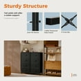 thumbnail image 4 of CONCETTA 4 Drawer Dresser, Wide Chest Drawers Nightstand Storage Tower Storage Fabric Dresser With Wood Top for Living Room, Bedroom, Closet, Black, 4 of 8
