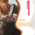thumbnail image 4 of tredstone Peigne Fermé DIY Brosse de Coiffure Réutilisable Peigne Courbé Accessoires de Barbiers Outil de Coiffure Manche Rond Hommes Femmes Massage Rose, 4 of 9