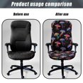 thumbnail image 4 of FKELYI Gradient Medusa Print Office Chair Cover Computer Chair Covers Removable Chair Protector Slipcover Stretch Fabric Boss Chair Covers for Home Office, Small, 4 of 6