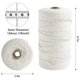 thumbnail image 5 of Cuadros Decorativos Cuerda trenzada de algodón de 3 hebras de 2 mm para manualidades de bricolaje (blanco), 5 of 6
