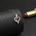 thumbnail image 3 of APIPEE 925 Sterling Silver Heart Rose Projection Necklace for Women, 3 of 5