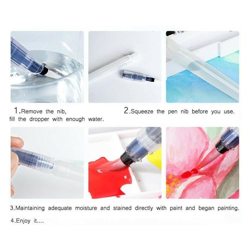 Water Color Paint Brush Refillable Pen Beginner Painting Drawing Art Supplies