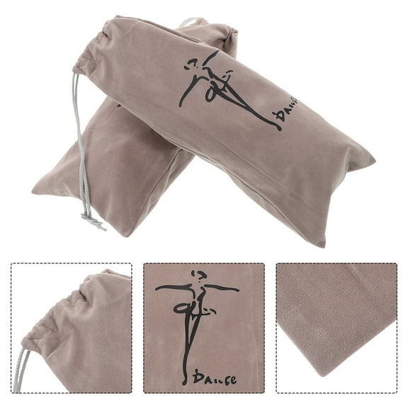 LULULION 2Pack Shoe Bag for Gym Nylon Multi Simple and Fashionable Design Convenient Storage for Dance Stuff