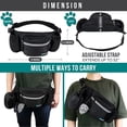 thumbnail image 5 of PetAmi Dog Fanny Pack, Treat Pouch for Dog Walking, Training, Built in Poop Bag Dispenser, Water Bottle Holder, Collapsible Bowl, Pet Treat Waist Belt for Hiking, Running, Kibbles (Black), 5 of 7
