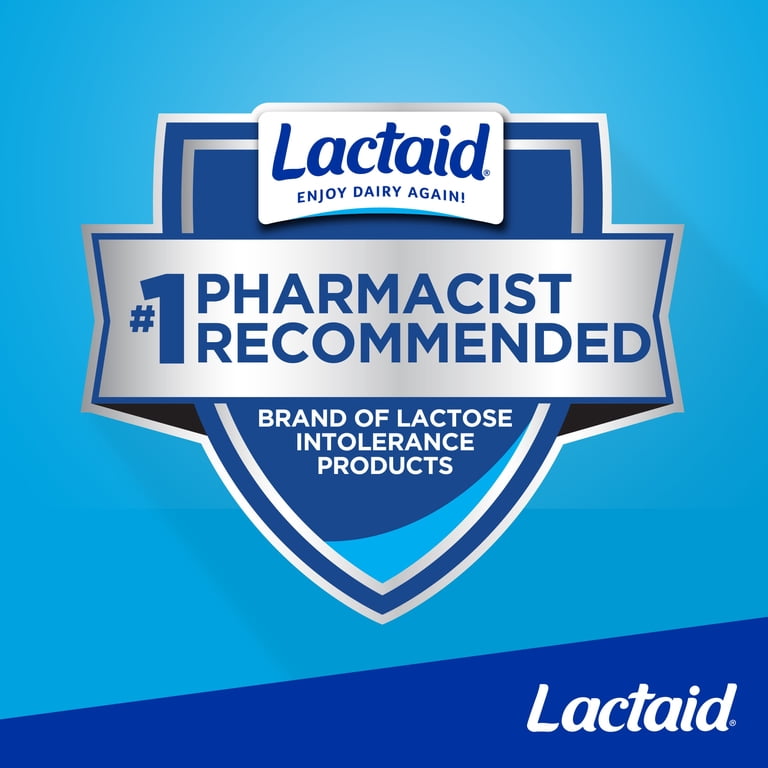 Lactaid Original Strength 9000 FCC Lactase Enzyme Caplets, Lactose