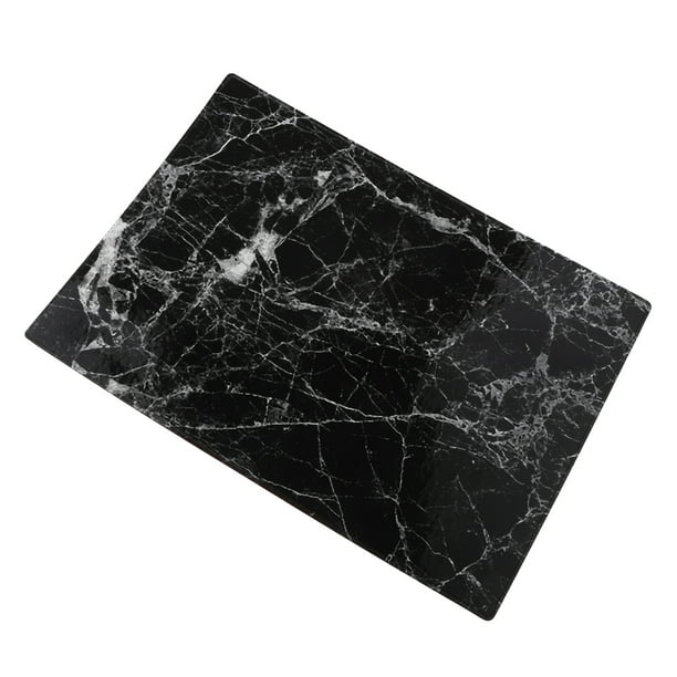 Mantel individual de material cuero - Manteles individuales para de comedor - Cojín de cocina lavable antideslizante resistente al calor Negro