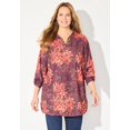 thumbnail image 2 of Catherines Women's Plus Size Chain Lace-Up V-Neck Tunic Blouse, 2 of 6