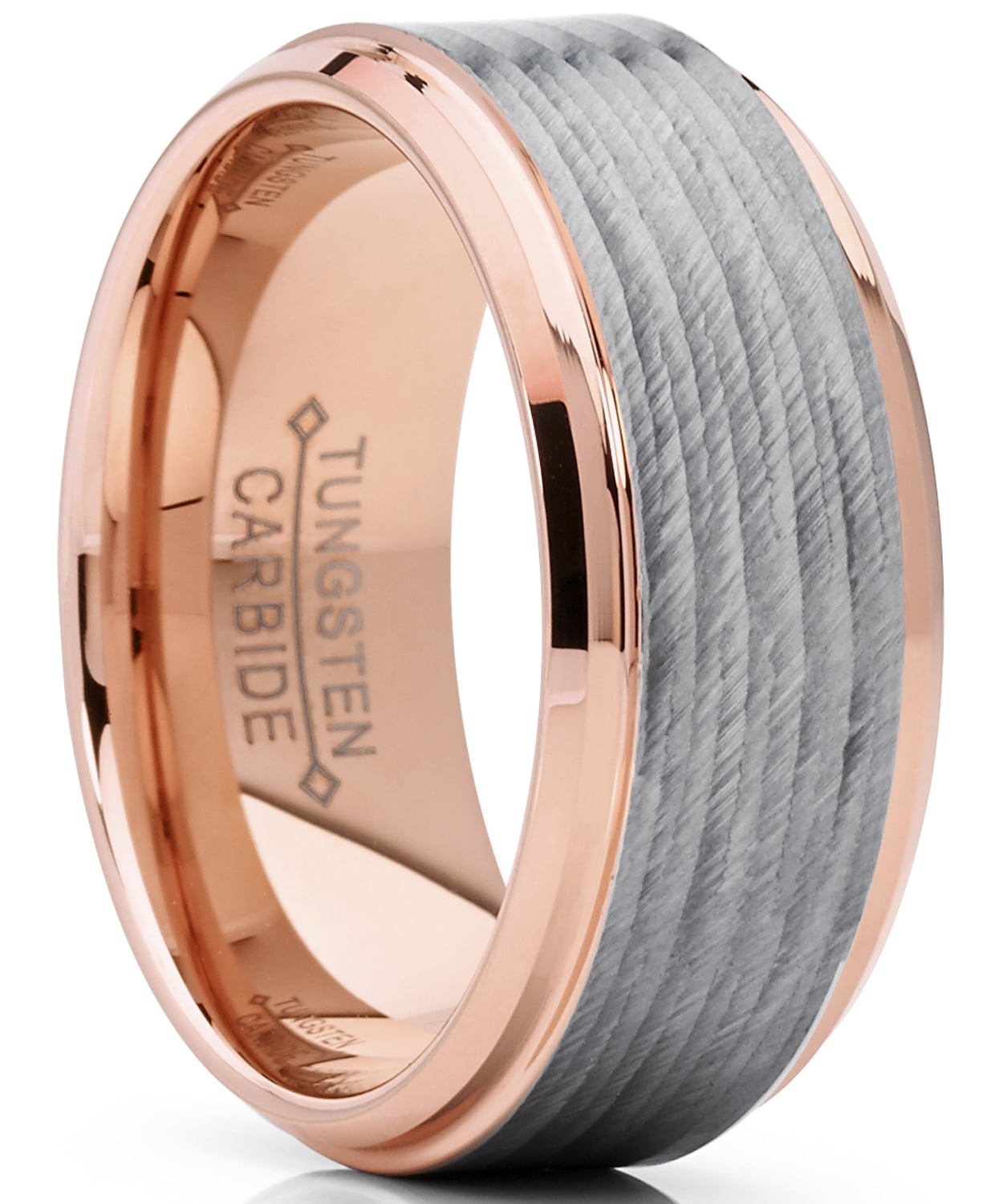 Tungsten Carbide Mens Banded and Brushed Band 9mm Tungsten Carbide Mens Banded and Brushed Band 9mm