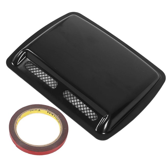 Hood Scoop Vent Bonnet Cover Decorative Air Flow Intake Covers with Self Adhesive Design for CarsGlossy Black