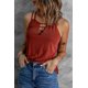 thumbnail image 3 of ABPHQTO Camiseta sin mangas calada con escalera de color rojo vino para mujer, 3 of 5
