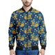thumbnail image 3 of Nueva chaqueta con cremallera y estampado 3D de flores hawaianas para hombre, sudaderas estilo bombardero con estampado de plantas tropicales, abrigos de manga larga de gran tamaño, 3 of 5