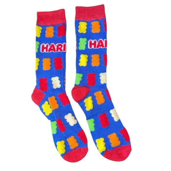 Haribo Candy Adult Unisex Novelty Crew Socks Size 6-13