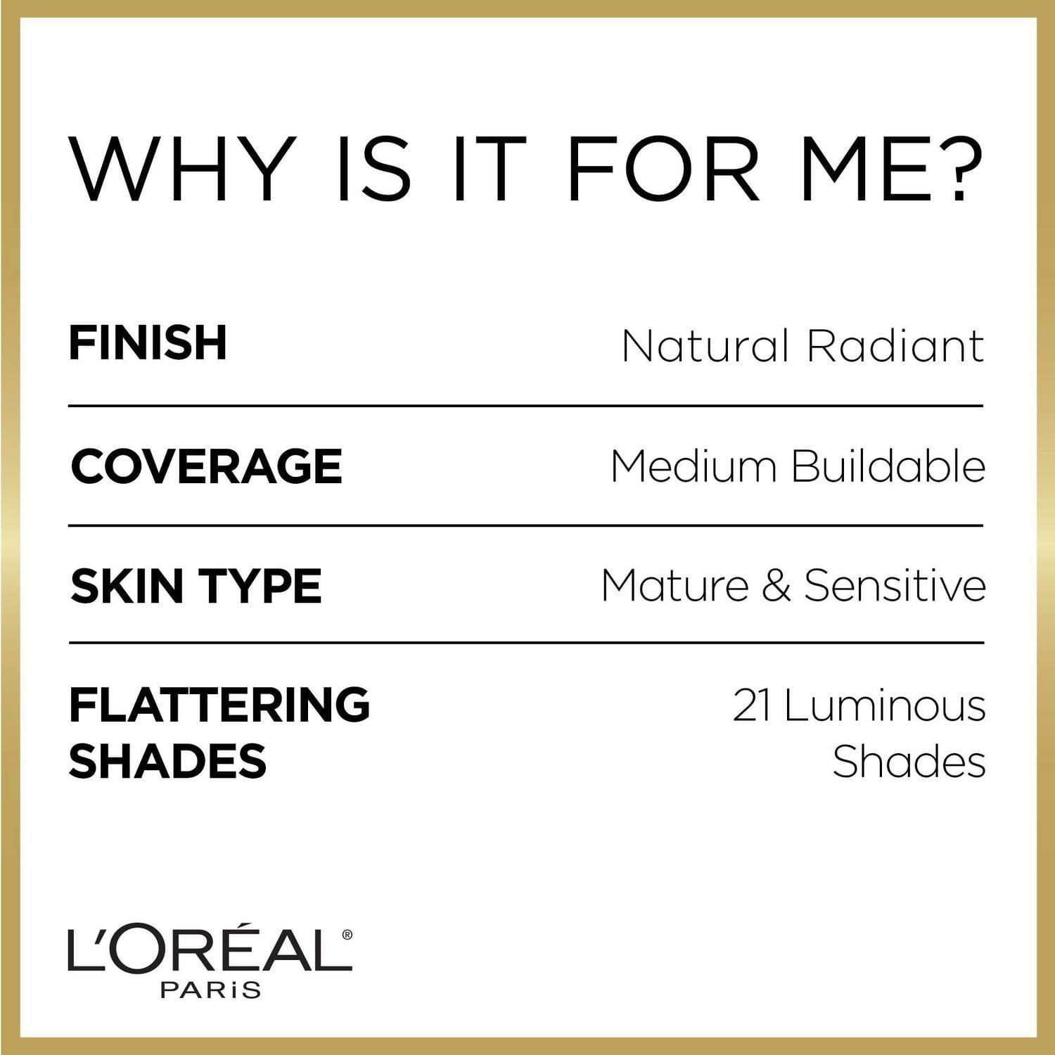 L'Oréal Paris Age Perfect Fond De Teint Sérum Hydratant Radieux, Sans S'Affaisser, Vitamine B3, Amande, 30  ML