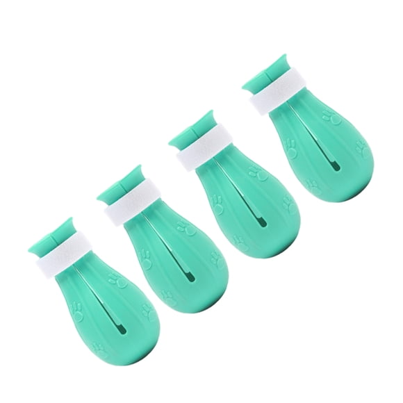 Billuyoard Protector de garra de gato, calzado para gatos, botas ajustables para baño de mascotas, cubierta para uñas de gato, suministros Suministros para perros Verde claro