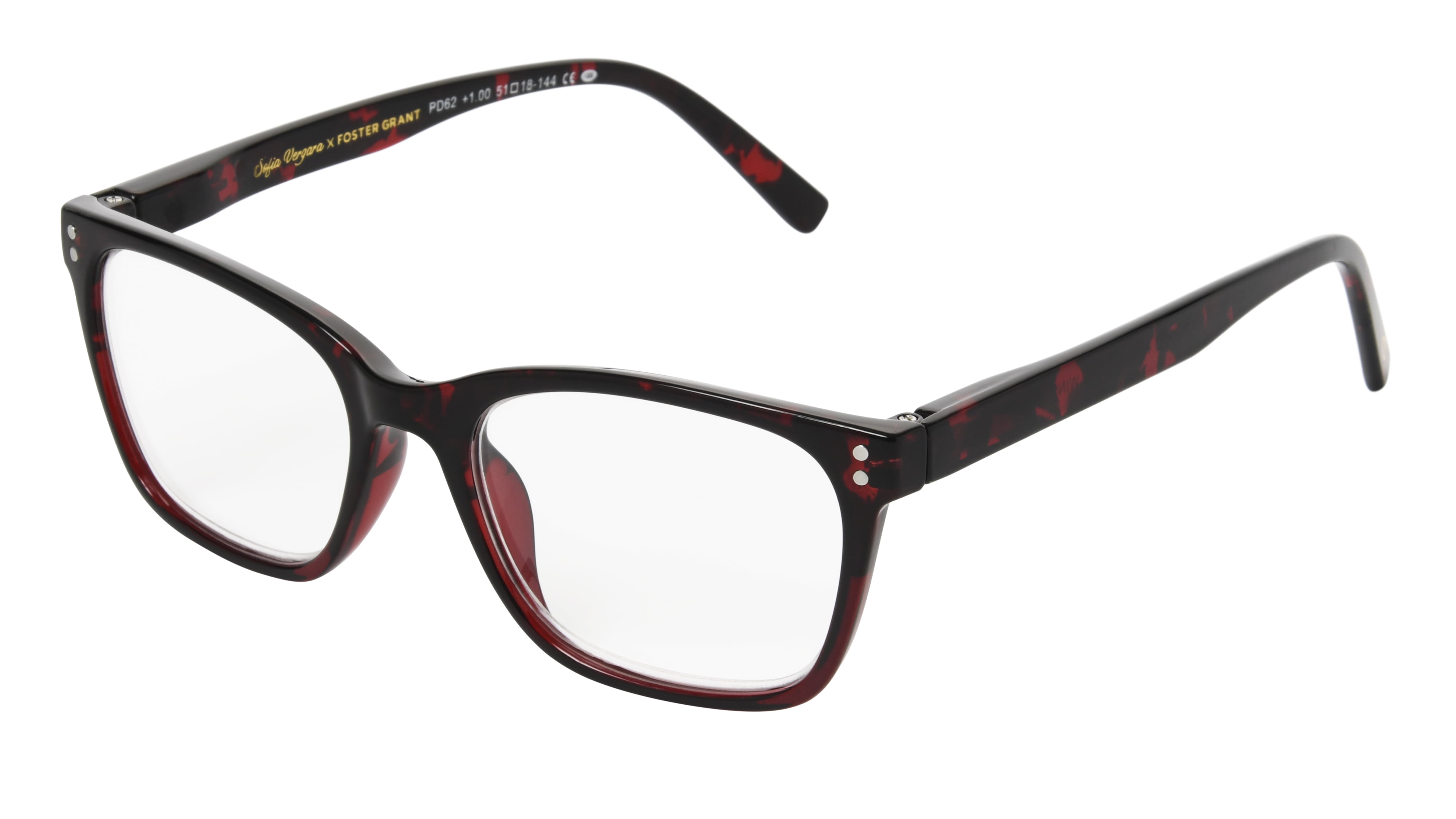 Sofia Vergara Wine Tortoise Square Reader 3.00