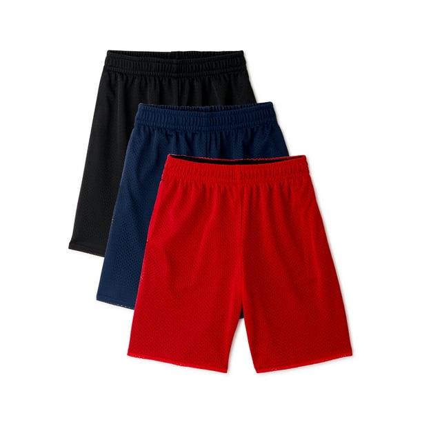 Athletic Works - Athletic Works Boys Mesh Shorts, 3-Pack, Sizes 4-18 ...