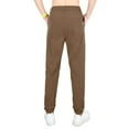 thumbnail image 3 of ADSSDQ Mens Hiking Pants Plus Size Relaxed fit Multipants-High Stretch Multi-Pocket Durable Cargo Pants Summer Casual Pants Brown L, 3 of 3