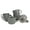Gray, variant on 10 Strawberry Street Double Line 3.75"/12 fl oz Stoneware Mug, Set of 6, Emerald Green