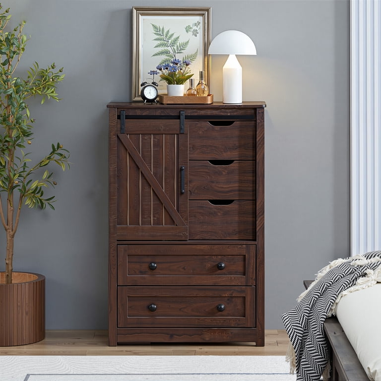 espresso brown dresser Dresser-media cabinet / 7 drawer 44 x 18 x 38 high Add decorative visual interest to the dressers facade Magnussen Home Rowan Espresso Drawer
