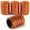 AMBER, variant on PC Autoworks Tire Valve Caps – Anti-Rust, Premium Anodized Aluminum, Corrosion-Resistant, Easy Install, Universal Fit – 1 pack/Set of 4 - Ruby