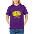 thumbnail image 2 of The Season Essentials All States Collection “United We Stand” 100% Cotton Unisex T-shirt Graphic Tee, Purple/Yellow, X-Small, 2 of 11