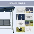 thumbnail image 6 of Outsunny 3-Seater Patio Swing Chair with Canopy Top for Backyard Balcony, 6 of 8