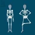 thumbnail image 4 of Gustave 4-Pack 5FT Poseable Human Skeleton Halloween Decoration Full Body Life-Size Luminous Skeleton Prop Halloween Outdoor Yard Haunted House Decor, 4 of 9