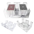 thumbnail image 2 of High quality 2/6 Deck Rotating Holder Clear Canasta Playing Tray Game Props, 2 of 5