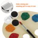 thumbnail image 3 of Taza de paleta de pintura al óleo con tapa, recipiente para mezclar pintura de doble compartimento para acuarela y pintura al óleo, taza de lavado de pinceles de plástico para artistas, 3 of 5