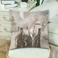 thumbnail image 3 of MKHERT Style Fantasy Landscape With White Unicorn Throw Pillowcase Pillow Cover Cushion Couver 18x18 inch, Set of 2, 3 of 3