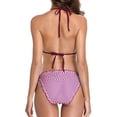 thumbnail image 5 of Charmo Women's Halter Bikini Triangle Swimsuit Tie Side Swimwear String Bikini, 5 of 5