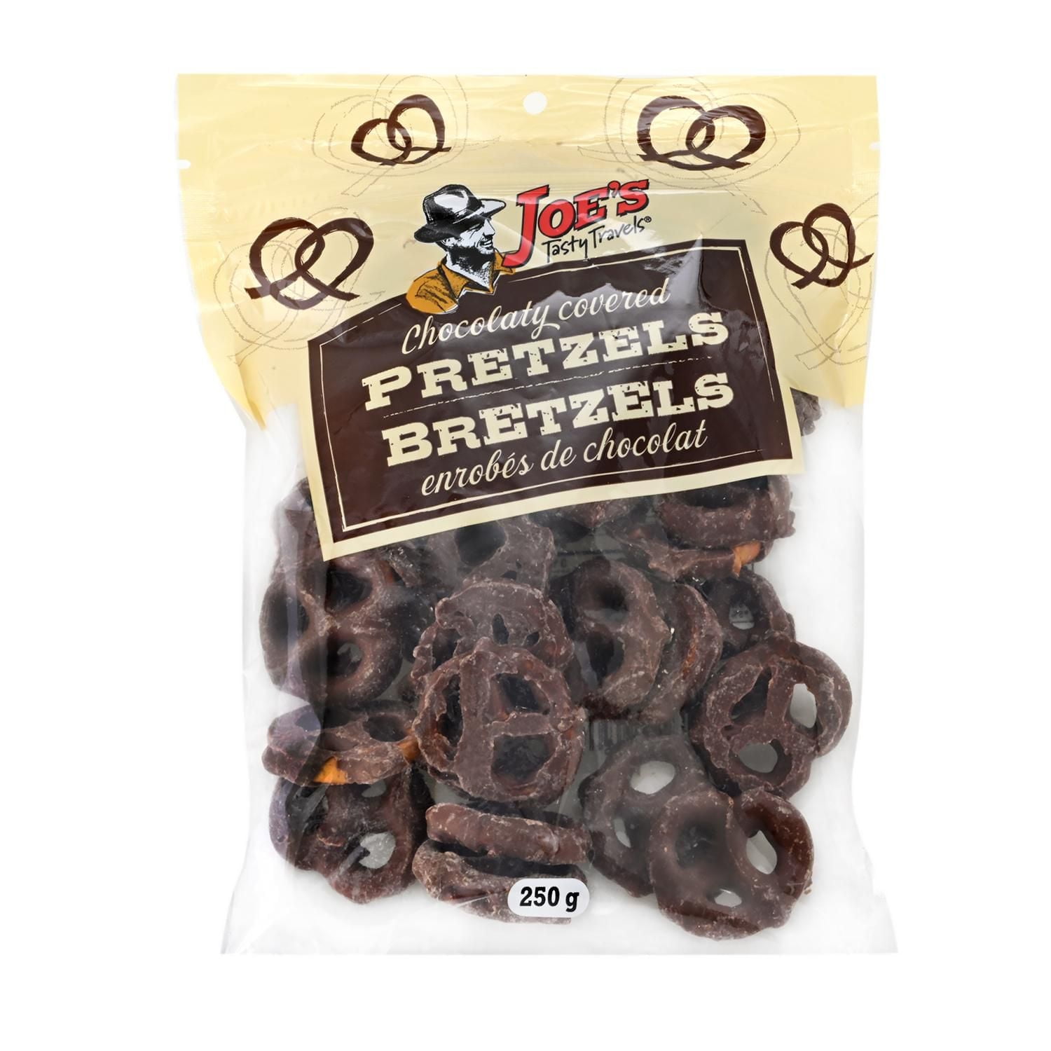 JOES TASTY EX CHOCO PRETZELS 250G, JOES TASTY EX CHOCO PRETZELS