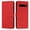 Red, variant on For Samsung Galaxy S10 Plus Phone Case Leather Wallet Case with Card Holder Phone Cover For Samsung Galaxy S10 Plus