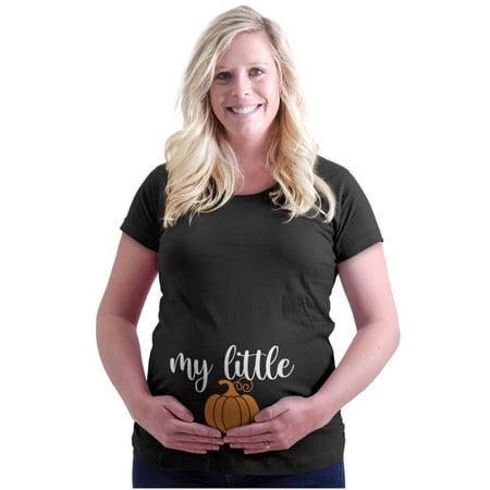 

My Little Pumpkin October Pregnancy Women s Maternity T Shirt Tee Brisco Brands M