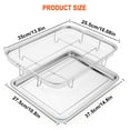 thumbnail image 4 of 2 Piece Air Fryer Basket for Oven,15“ x 11“ Large Stainless Steel Crisper Tray and Pan for Crispy Foods Healthy Cooking,Dishwasher Safe, 4 of 7