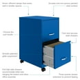 thumbnail image 4 of Space Solutions 18" Deep 2 Drawer Mobile Letter Width Vertical File Cabinet, Blue, 4 of 15