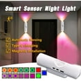 thumbnail image 2 of Punch-Free Magnetic Rechargeable RGB LED Motion Sensor Light – Smart Dynamic Color Changing Ambient Lamp for Stairs/Wardrobe/Cabinet, 2 of 8