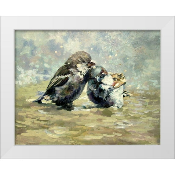 Pautov, Igor 24x20 White Modern Wood Framed Museum Art Print Titled - Tenderness