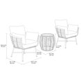 thumbnail image 3 of HOMETRENDS Sedona 3-Piece Patio Chat Set - Taupe, 3 of 9