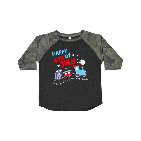 

Inktastic Happy Fourth of July Train Gift Toddler Boy or Toddler Girl T-Shirt