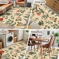 thumbnail image 6 of Vintage Botanical Area Rug 3x5 FT, Non Slip Entryway Bedside Carpet, Boho Plants Wildflower Mushroom Leaf Washable Soft Floor Carpet Indoor Mat Non-Shedding Throw Rug for Dorm Kitchen Home Office, 6 of 9