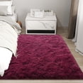 thumbnail image 2 of Javonne Fluffy Burgundy Red Rugs for Bedroom, 4x6 Ft Area Rug for Living Room, Soft Shaggy Plush Cute Floor Carpet for Boys Kids Girls Bedroom, Non Slip Carpets for Home Decor, 2 of 8