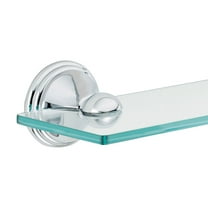 Preston 19 in. W Glass Bath Shelf in Chrome