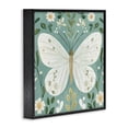 thumbnail image 2 of Stupell Industries Scandinavian Teal Butterfly Garden with Daisies Black Framed Giclee Art, 12 x 12, by Petals Prints Design, 2 of 8
