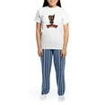 thumbnail image 4 of CafePress - Snorkel Yorkie Women's Light Pajamas - Women's Short Sleeve Print T-Shirt and Pants Light Cotton Pajama Set, 4 of 7