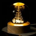 thumbnail image 7 of WEGFTDUOP Christmas Tree Crystal Lights And Reindeer Crystal Ball Stereo Engraved Night Light With Wooden Base Unique Christmas Decor Or Gift Christmas Holiday Products, 7 of 7