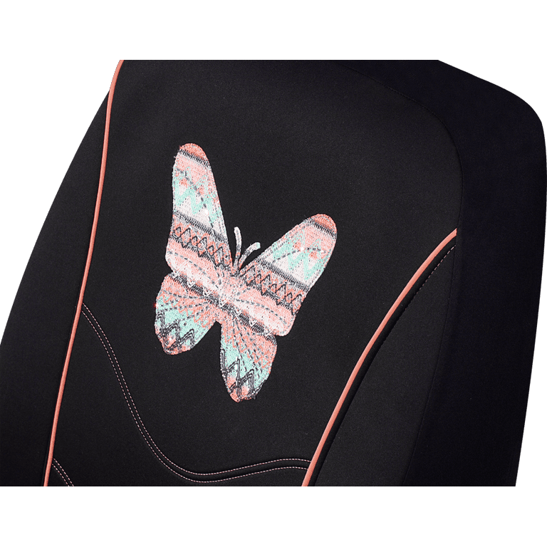 Auto Drive 5Piece Car Seat Cover Polyester Butterfly Universal Fit 23SC183