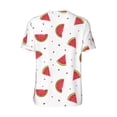 thumbnail image 3 of Rocae Hand Drawn Watermelon for Breathable Men's Baseball T-Shirt Fashionable Casual Baseball Jersey, Moisture-wicking Sportswear 4X-Large, 3 of 9